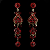 Gold Red Earring Set 1033 Gold Red Earring Set 1033