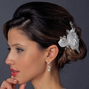 * Rhinestone & Crystal Bead Flower Bridal Hair Clip 2530 * Rhinestone & Crystal Bead Flower Bridal Hair Clip 2530