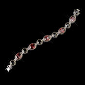 Silver Black & Red CZ Crystal Bracelet 8936 Silver Black & Red CZ Crystal Bracelet 8936