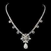 Silver Clear "Kim Kardashian" Inspired CZ Crystal Necklace 1538 Silver Clear "Kim Kardashian" Inspired CZ Crystal Necklace 1538