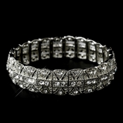 Silver Clear Vintage Style Bracelet B 80380 Silver Clear Vintage Style Bracelet B 80380