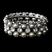 Silver Ivory Clear Bracelet 8460 Silver Ivory Clear Bracelet 8460