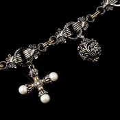 Silver Gold Pearl Charm Bracelet B 7979 Silver Gold Pearl Charm Bracelet B 7979