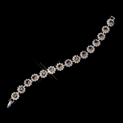 Silver Brown Round Rhinestone Bracelet 2614 Silver Brown Round Rhinestone Bracelet 2614