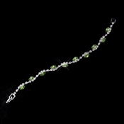 Silver Peridot & Clear Marquise Rhinestone Bracelet 9344 Silver Peridot & Clear Marquise Rhinestone Bracelet 9344