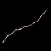 Silver Ruby & Clear Marquise Rhinestone Bracelet 9344 Silver Ruby & Clear Marquise Rhinestone Bracelet 9344