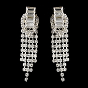 Silver Clear Rhinestone Pierced Drop Chandelier Earrings 1006 Silver Clear Rhinestone Pierced Drop Chandelier Earrings 1006