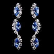 Silver Light Blue Alternating Marquise Rhinestone Dangle Earrings 6122 Silver Light Blue Alternating Marquise Rhinestone Dangle Earrings 6122