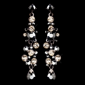 Antique Gold Brown & Champagne Rhinestone Drop Earrings 9961 Antique Gold Brown & Champagne Rhinestone Drop Earrings 9961