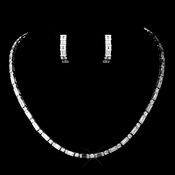 Cubic Zirconia Wedding Jewelry Set NE 51008 Silver *** Discontinued*** Cubic Zirconia Wedding Jewelry Set NE 51008 Silver *** Discontinued***