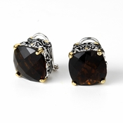 Antique Silver Brown Designer Earrings 4115 Antique Silver Brown Designer Earrings 4115