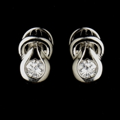 Silver Clear CZ Bridal Stud Bridal Earrings 1960 Silver Clear CZ Bridal Stud Bridal Earrings 1960