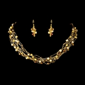 Gold Brown Pearl & Swarovski Crystal Necklace & Earrings Bridal Jewelry Set 8249***Discontinued*** Gold Brown Pearl & Swarovski Crystal Necklace & Earrings Bridal Jewelry Set 8249***Discontinued***