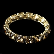 Gold Topaz Rhinestone Stretch Bracelet 964 Gold Topaz Rhinestone Stretch Bracelet 964