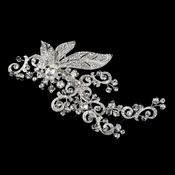 Sparkling Rhinestone Covered Leaf Swirl Hair Clip 9515 (Silver or Antique Silver) Sparkling Rhinestone Covered Leaf Swirl Hair Clip 9515 (Silver or Antique Silver)