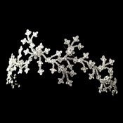 Silver Clear Rhinestone Floral Headband Headpiece 9602 Silver Clear Rhinestone Floral Headband Headpiece 9602
