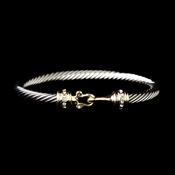 Silver Gold Clear Cuff Bracelet 8861 Silver Gold Clear Cuff Bracelet 8861
