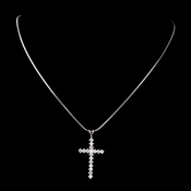 Antique Silver Clear Cross Pendant Necklace 8901 **Discontinued** Antique Silver Clear Cross Pendant Necklace 8901 **Discontinued**