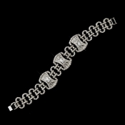 Silver Clear CZ Crystal Modern Bridal Clasp Bracelet 2516 Silver Clear CZ Crystal Modern Bridal Clasp Bracelet 2516