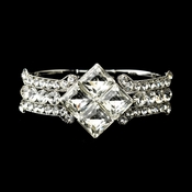 Silver Clear Crystal Bridal Clasp Bracelet 8660 Silver Clear Crystal Bridal Clasp Bracelet 8660