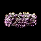 Silver Amethyst Crystal Bridal Stretch Bracelet 8661***Discontinued*** Silver Amethyst Crystal Bridal Stretch Bracelet 8661***Discontinued***