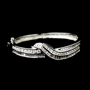 Silver Clear CZ Crystal Bridal Bangle Bracelet 8669 Silver Clear CZ Crystal Bridal Bangle Bracelet 8669