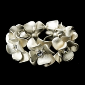 Ivory Blush & Rhinestone Flower Bridal Stretch Bracelet 8736 Ivory Blush & Rhinestone Flower Bridal Stretch Bracelet 8736