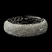 Antique Silver Clear Crystal Bridal Bangle Cuff Bridal Bracelet 8752 Antique Silver Clear Crystal Bridal Bangle Cuff Bridal Bracelet 8752