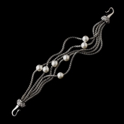 Silver White Pearl Bracelet 3354 Silver White Pearl Bracelet 3354
