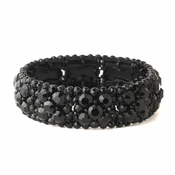 Jet Black Cluster Stretch Bracelet 8703 Jet Black Cluster Stretch Bracelet 8703