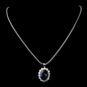 Royal Princess Kate Middleton Inspired Sapphire CZ Necklace Chain 5055 w/ Pendent 5014 Royal Princess Kate Middleton Inspired Sapphire CZ Necklace Chain 5055 w/ Pendent 5014