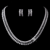 Black CZ Necklace & Earring Set 8616 Black CZ Necklace & Earring Set 8616