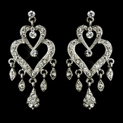 Antique Silver Clear Crystal Rhinestone Chandelier Bridal Earrings 8689 Antique Silver Clear Crystal Rhinestone Chandelier Bridal Earrings 8689