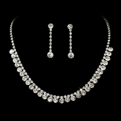 Stunning Silver Clear Rhinestone Necklace Earring Set 70654 Stunning Silver Clear Rhinestone Necklace Earring Set 70654