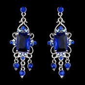 Vintage Silver & Blue Crystal Drop Earrings E 936***Discontinued*** Vintage Silver & Blue Crystal Drop Earrings E 936***Discontinued***