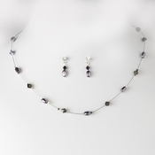 Plum Pearl & Swarovski Crystal Jewelry Set NE 226***Discontinued*** Plum Pearl & Swarovski Crystal Jewelry Set NE 226***Discontinued***