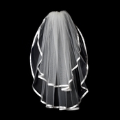VS E Diamond White - 3/8" Satin Ribbon Edge Veil, 2 Layers Elbow Length Veil (25" x 30") VS E Diamond White - 3/8" Satin Ribbon Edge Veil, 2 Layers Elbow Length Veil (25" x 30")