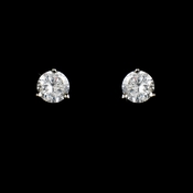 Petite Silver Clear Cubic Zirconia Crystal Stud Earrings E 2431 (Silver or Gold) Petite Silver Clear Cubic Zirconia Crystal Stud Earrings E 2431 (Silver or Gold)
