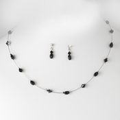 Black Pearl & Swarovski Crystal Jewelry Set NE 226 Black Pearl & Swarovski Crystal Jewelry Set NE 226
