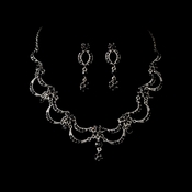 * Victorian Antique Silver Black Jewelry Set NE 411 * Victorian Antique Silver Black Jewelry Set NE 411