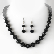 Necklace Earring Set 1017 Black Necklace Earring Set 1017 Black