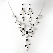 Necklace Earring Set NE 8280 Black Necklace Earring Set NE 8280 Black