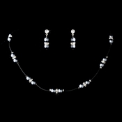 Necklace Earring Set 206 Light Silver Necklace Earring Set 206 Light Silver
