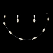 Necklace Earring Set 206 Silver Ivory Necklace Earring Set 206 Silver Ivory
