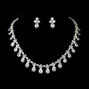 Necklace Earring Set NE 2404 Silver Cubic Zirconia***Necklace Only*** Necklace Earring Set NE 2404 Silver Cubic Zirconia***Necklace Only***