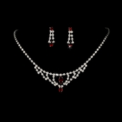 * Necklace Earring Set 340 Red * Necklace Earring Set 340 Red