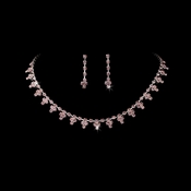 * Necklace Earring Set 352 Silver Pink * Necklace Earring Set 352 Silver Pink