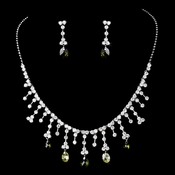 Necklace Earring Set NE 3628 Silver Olive Necklace Earring Set NE 3628 Silver Olive