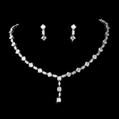Necklace Earring Set 51022 Silver Clear Necklace Earring Set 51022 Silver Clear