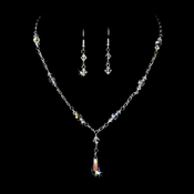 Necklace Earring Set 7172 Silver AB Necklace Earring Set 7172 Silver AB
